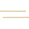 Thumbnail Image 3 of 3.6mm Figaro Chain Necklace in Hollow 14K Gold - 18"