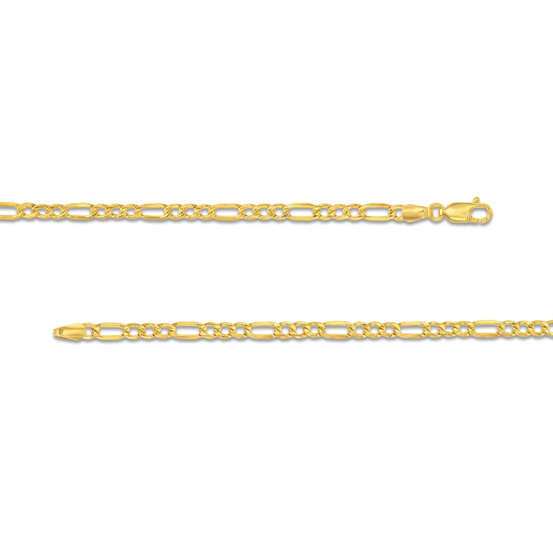 Main Image 3 of 3.6mm Figaro Chain Necklace in Hollow 14K Gold - 18"