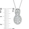Thumbnail Image 3 of 1 CT. T.W. Certified Lab-Grown Diamond Oval Frame Pendant in 14K White Gold (F/SI2)
