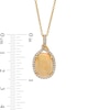 Thumbnail Image 2 of EFFY™ Collection Oval Opal and 1/4 CT. T.W. Diamond Loop Frame Pendant in 14K Gold