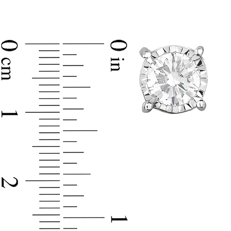 Main Image 2 of 1-1/2 CT. T.W. Diamond Solitaire Stud Earrings in 14K White Gold
