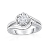 Thumbnail Image 1 of 1 CT. T.W. Diamond Split Shank Swirl Engagement Ring in 14K White Gold