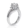 Thumbnail Image 2 of 1 CT. T.W. Diamond Split Shank Swirl Engagement Ring in 14K White Gold