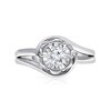 Thumbnail Image 3 of 1 CT. T.W. Diamond Split Shank Swirl Engagement Ring in 14K White Gold