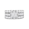 Thumbnail Image 2 of 3 CT. T.W. Composite Diamond Three Ring Bridal Set in 14K White Gold