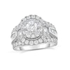 Thumbnail Image 1 of 3 CT. T.W. Diamond Vintage-Style Frame Multi-Row Engagement Ring in 14K White Gold