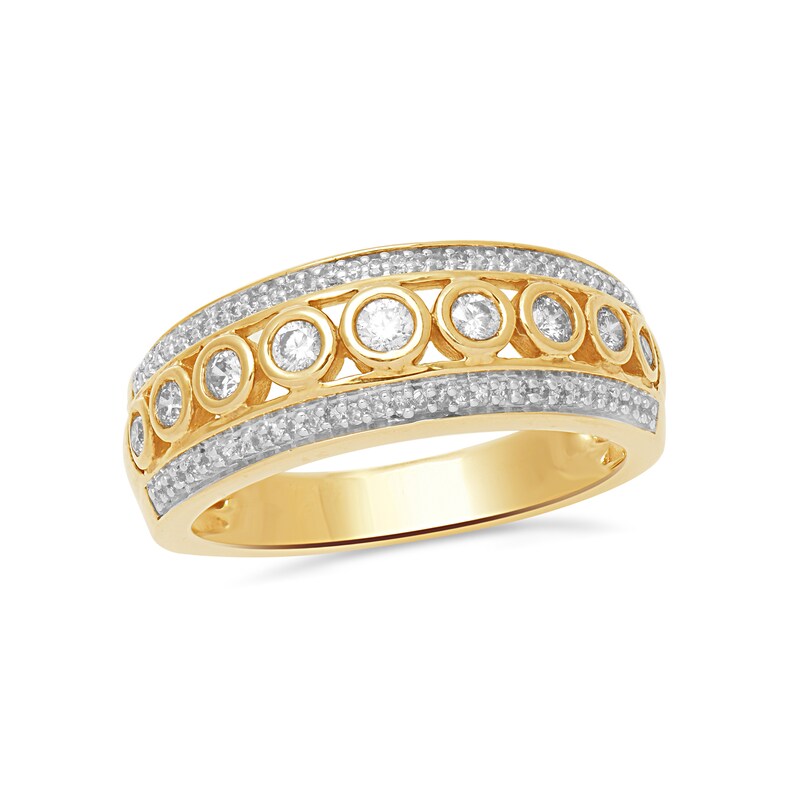 Main Image 1 of 3/8 CT. T.W. Diamond Bubbles Ring in 10K Gold