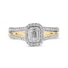 Thumbnail Image 3 of 1/3 CT. T.W. Baguette Diamond Frame Split Shank Engagement Ring in 10K Gold