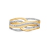 Thumbnail Image 3 of 1/4 CT. T.W. Diamond Multi-Row Ring in 10K Gold
