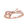 Thumbnail Image 1 of 1/10 CT. T.W. Diamond Bow Ring in 10K Rose Gold