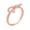 Thumbnail Image 2 of 1/10 CT. T.W. Diamond Bow Ring in 10K Rose Gold