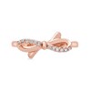 Thumbnail Image 3 of 1/10 CT. T.W. Diamond Bow Ring in 10K Rose Gold