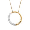 Thumbnail Image 1 of 1/3 CT. T.W. Diamond Circle Pendant in 14K Gold
