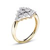 Thumbnail Image 2 of 1/4 CT. T.W. Diamond Starburst Ring in 10K Gold