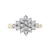Thumbnail Image 3 of 1/4 CT. T.W. Diamond Starburst Ring in 10K Gold