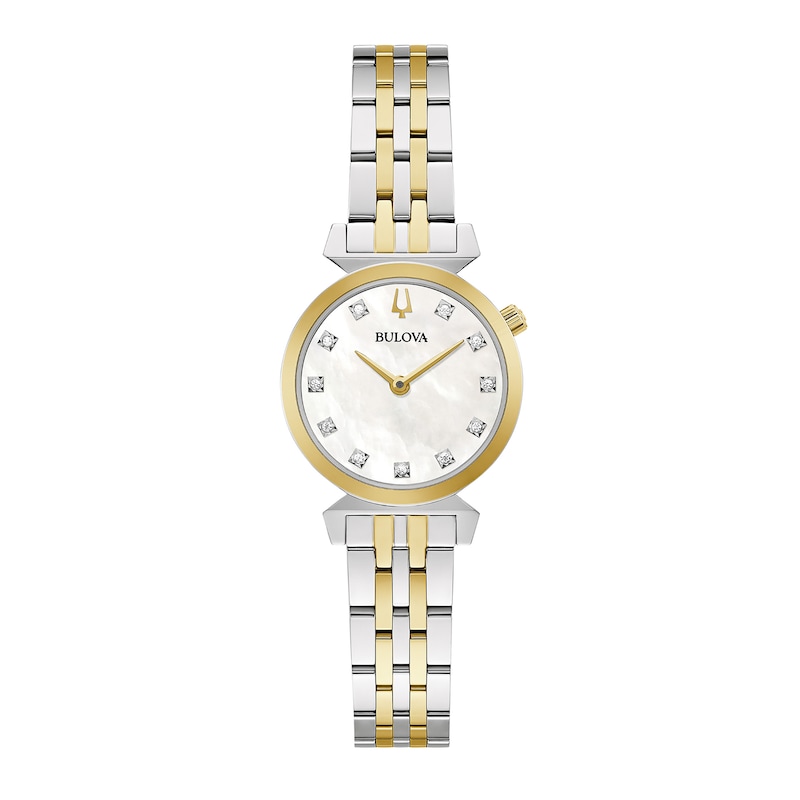 Main Image 1 of Ladies' Bulova Regatta Diamond Accent Two-Tone Watch with Mother-of-Pearl Dial (Model: 98P202)