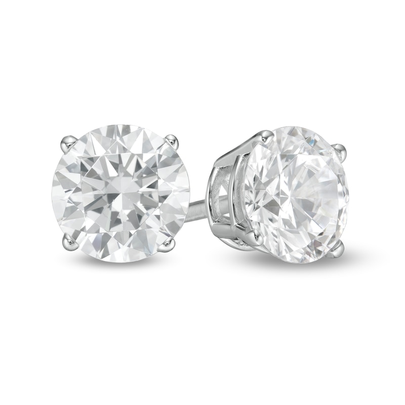 Main Image 1 of 1-1/2 CT. T.W. Certified Lab-Grown Diamond Solitaire Stud Earrings in 14K White Gold (F/SI2)