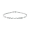Thumbnail Image 2 of 1 CT. T.W. Diamond Cushion Frame Tennis-Style Bracelet in 10K White Gold