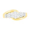 Thumbnail Image 3 of 5/8 CT. T.W. Composite Diamond Flower Ring in 10K Gold