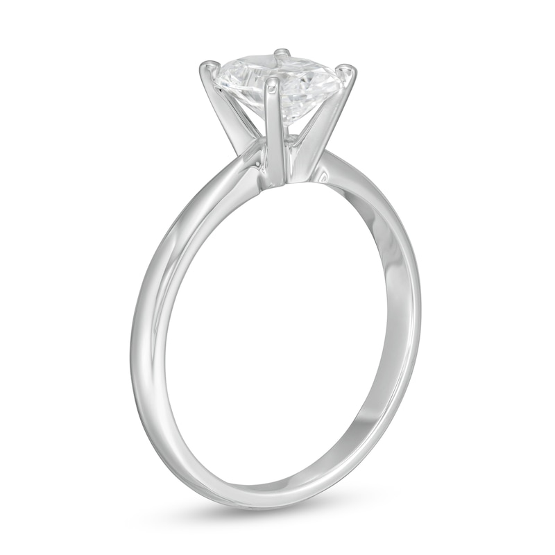 Main Image 3 of 1-1/2 CT. Certified Oval Lab-Grown Diamond Solitaire Engagement Ring in 14K White Gold (F/VS2)