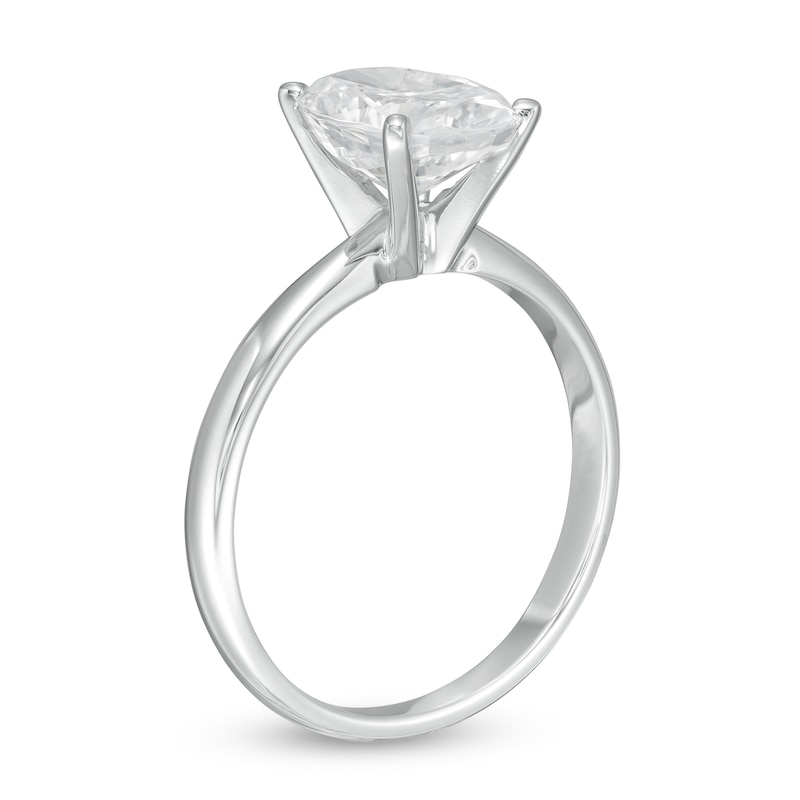 Main Image 3 of 2 CT. Certified Oval Lab-Grown Diamond Solitaire Engagement Ring in 14K White Gold (F/VS2)