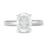 Thumbnail Image 4 of 2 CT. Certified Oval Lab-Grown Diamond Solitaire Engagement Ring in 14K White Gold (F/VS2)