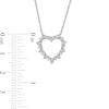 Thumbnail Image 2 of 1/5 CT. T.W. Diamond Heart Sunburst Pendant in Sterling Silver