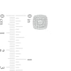 Thumbnail Image 3 of 1/2 CT. T.W. Diamond Cushion Double Frame Stud Earrings in 10K White Gold