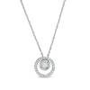 Thumbnail Image 0 of 1/8 CT. T.W. Diamond Double Circle Pendant in Sterling Silver