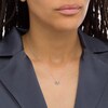 Thumbnail Image 1 of 1/8 CT. T.W. Diamond Double Circle Pendant in Sterling Silver