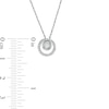 Thumbnail Image 2 of 1/8 CT. T.W. Diamond Double Circle Pendant in Sterling Silver