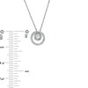 Thumbnail Image 2 of 1/8 CT. T.W. Diamond Double Circle Pendant in Sterling Silver