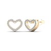 Thumbnail Image 0 of 1/6 CT. T.W. Diamond Heart Stud Earrings in 14K Gold