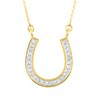 Thumbnail Image 1 of 1/10 CT. T.W. Diamond Horse Shoe Pendant in 10K Gold