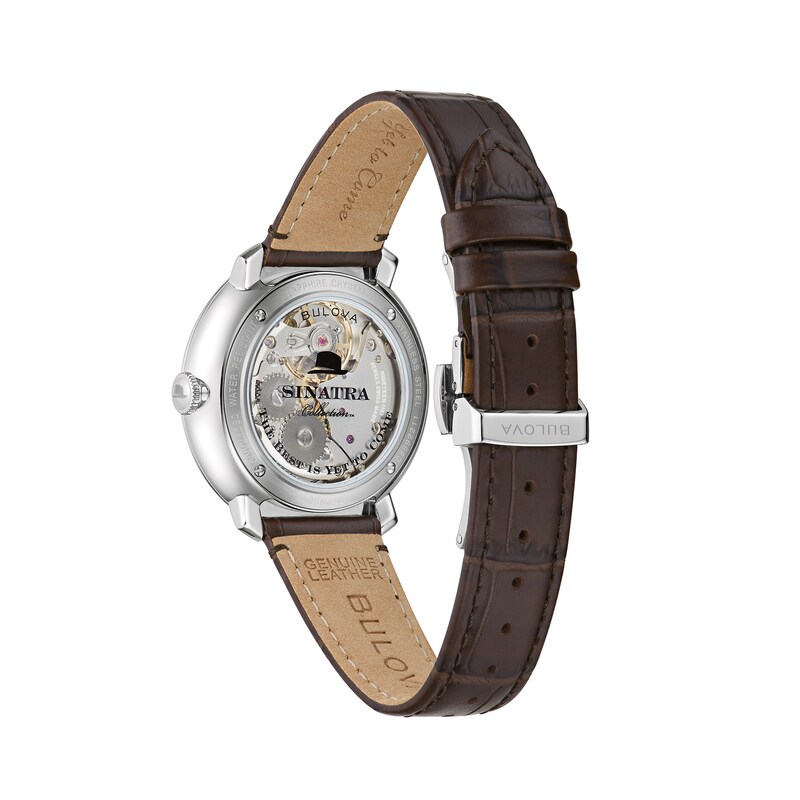Main Image 3 of Men's Bulova Frank Sinatra 'The Best is Yet To Come' Collection Strap Watch with Grey Dial (Model: 96B345)