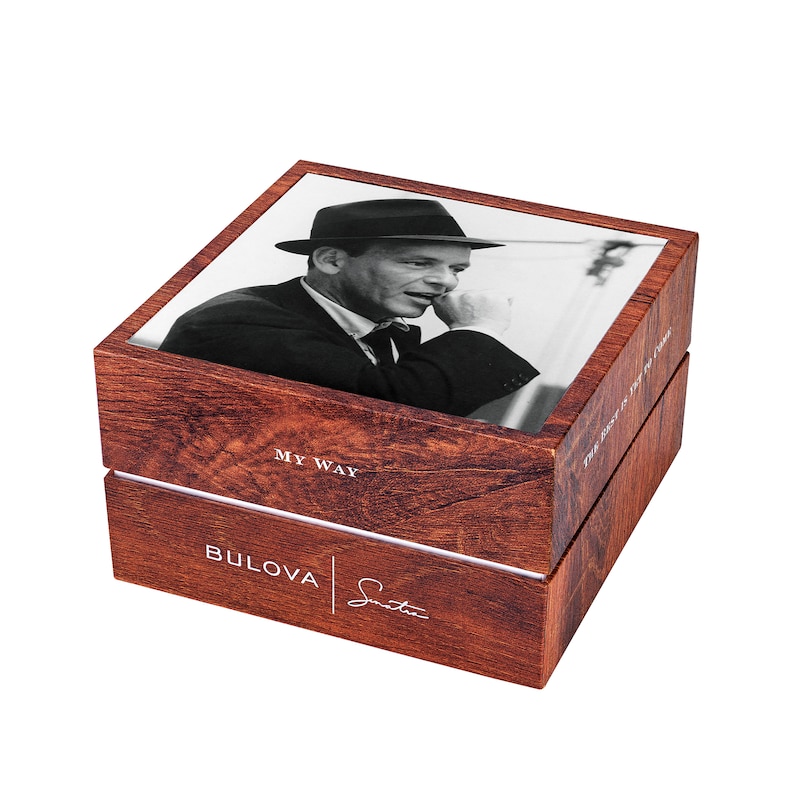 Main Image 4 of Men's Bulova Frank Sinatra 'The Best is Yet To Come' Collection Strap Watch with Grey Dial (Model: 96B345)