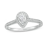 Thumbnail Image 1 of 1/5 CT. T.W. Composite Pear-Shaped Diamond Frame Promise Ring in 10K White Gold