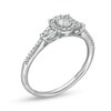 Thumbnail Image 2 of 1/4 CT. T.W. Diamond Tri-Sides Collar Promise Ring in 10K White Gold