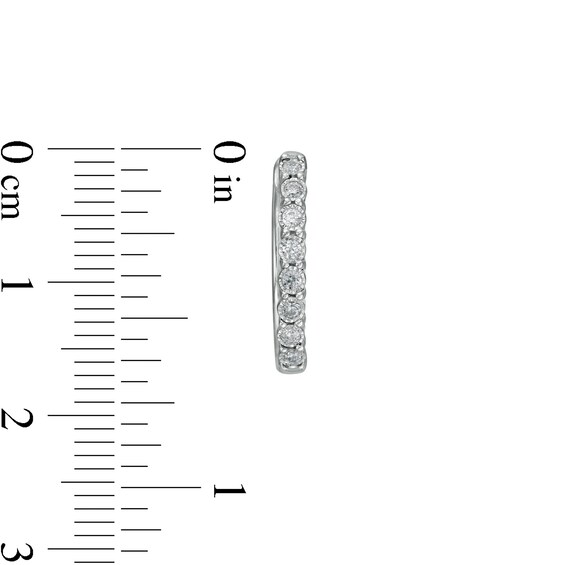 1/6 CT. T.W. Diamond Hoop Earrings in Sterling Silver 1/6 CT. T.W. Diamond Hoop Earrings in Sterling Silver