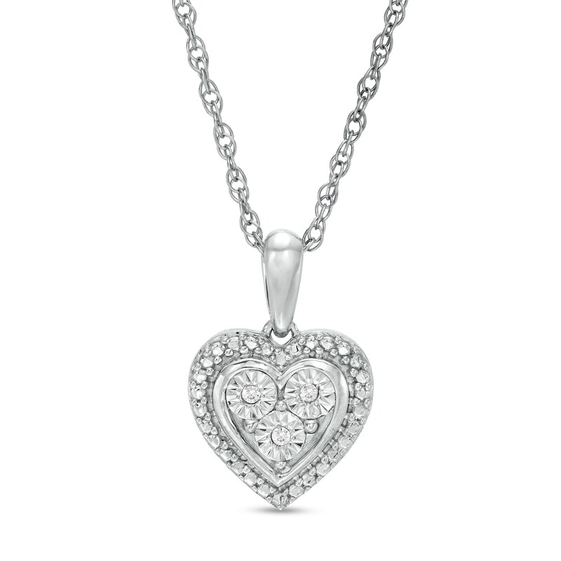 Diamond Accent Heart Pendant in Sterling Silver | Zales Outlet