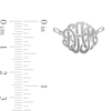 Thumbnail Image 2 of Script Monogram Anklet in Sterling Silver (1 Line) - 10"