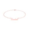 Thumbnail Image 0 of Script Name Anklet in Sterling Silver with 14K Yellow or Rose Gold Plate (1 Line) - 10"