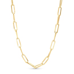 5.5mm Paper Clip Chain Necklace in Hollow 14K Gold - 18"