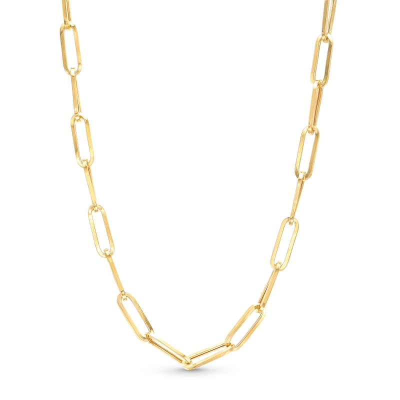 Main Image 1 of 5.5mm Paper Clip Chain Necklace in Hollow 14K Gold - 18"