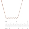 Thumbnail Image 2 of 1/10 CT. T.W. Diamond Zig-Zag Necklace in 10K Rose Gold