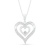Thumbnail Image 1 of Diamond Accent Double Heart Pendant in Sterling Silver