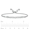 Thumbnail Image 1 of 1/4 CT. T.W. Composite Diamond Flower and Infinity Bolo Bracelet in Sterling Silver - 9.5"