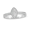 Thumbnail Image 0 of 1/8 CT. T.W. Marquise-Shaped Multi-Diamond Frame Vintage-Style Promise Ring in Sterling Silver