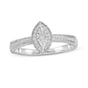Thumbnail Image 1 of 1/8 CT. T.W. Marquise-Shaped Multi-Diamond Frame Vintage-Style Promise Ring in Sterling Silver