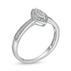 Thumbnail Image 1 of 1/8 CT. T.W. Marquise-Shaped Multi-Diamond Frame Vintage-Style Promise Ring in Sterling Silver